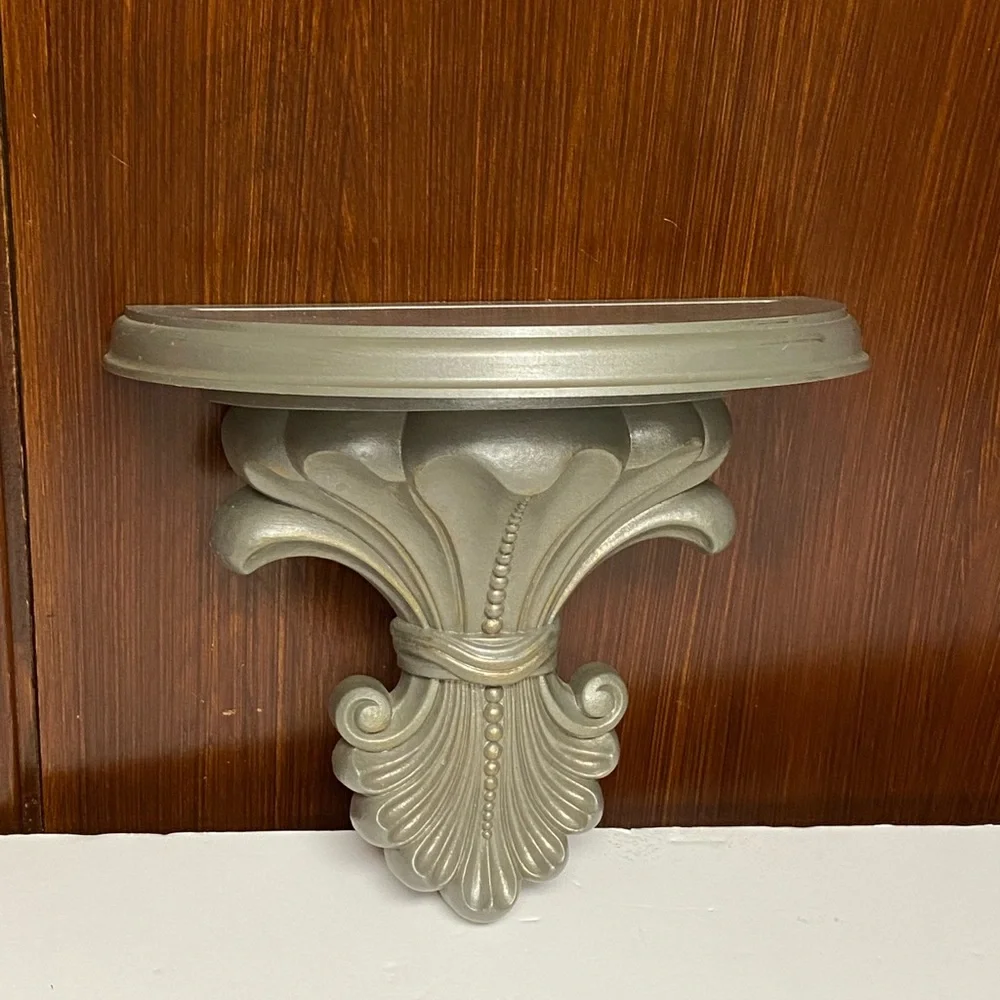 Home Interiors Vintage Fleur De Lis Accent Wall Planter/shelf